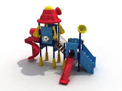 3D Spaceship Metal Playpen 057 3D model