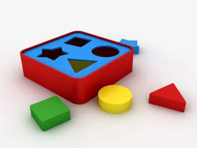 Kindergarten Door Low-poly 3D model