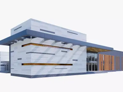 school Low-poly 3D model