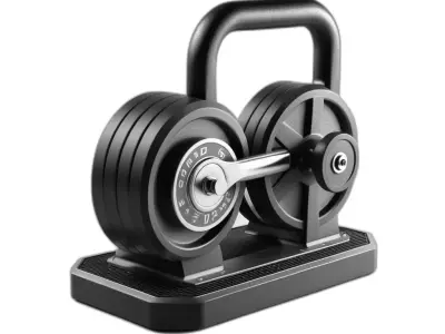 Adjustable Dumbbell Kettlebell Weight Set Low-poly 3D model