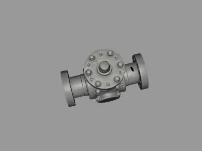 Industrial Valve Duo Pack Low Poly Game Ready 3D Models Low-poly 3D model