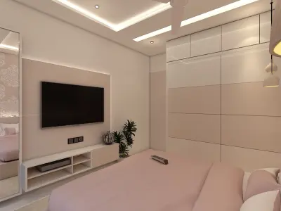 BEDROOM modern design in chennai 3D model