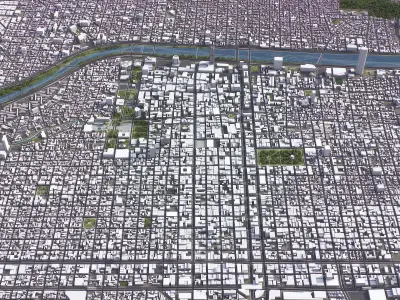 Monterrey - 3D City Model Low-poly 3D model