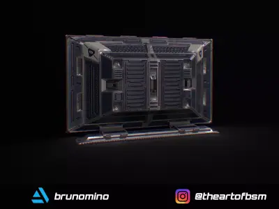 Barricade - Sci Fi Low-poly 3D model