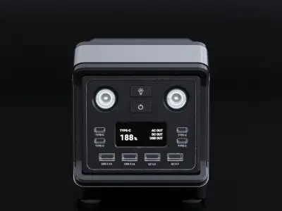 Portable power station concept Low-poly 3D model