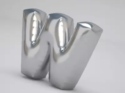 W Balloon Silver 3D model