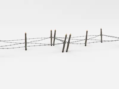Barb Wire Obstacle 3D model