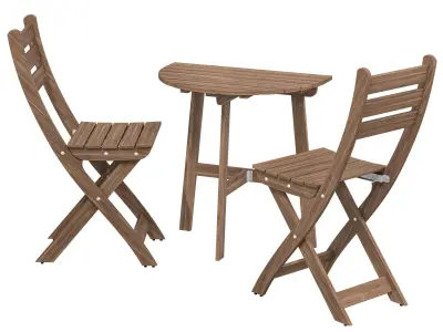 ASKHOLMEN ASKHOLMEN Table wall fixture 2 warehouse chairs st 3D model