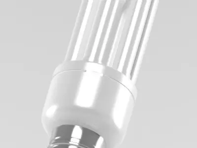 Fluorescent Light Bulb 3D model