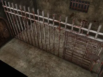 Prison 3D Model Low-poly 3D model