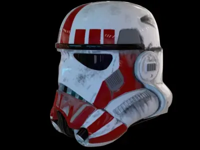Shocktrooper Helmet High poly 3D model