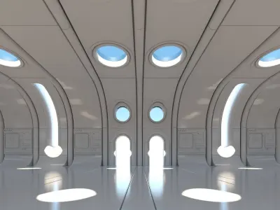 Futuristic Interior Scene 326 3D model