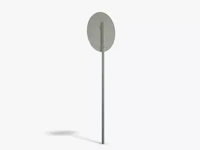 Railroad Sign Low-poly 3D model