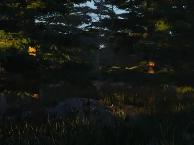 Summer forest 3D model