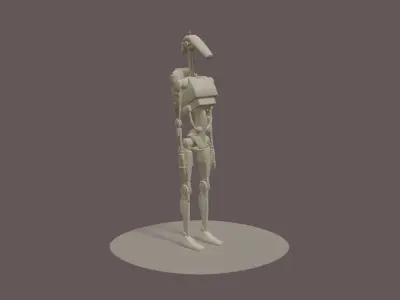 Battle Droid Low-poly 3D model