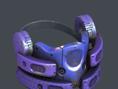 Gas mask helmet 3d model scifi Low-poly  Low-poly 3D model 492