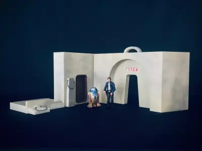 Mos Eisley Cantina Entrance Exterior Diorama 3D print model