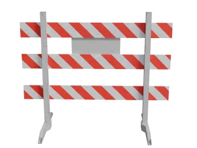 Road Closed Sign Low-poly 3D model purchase