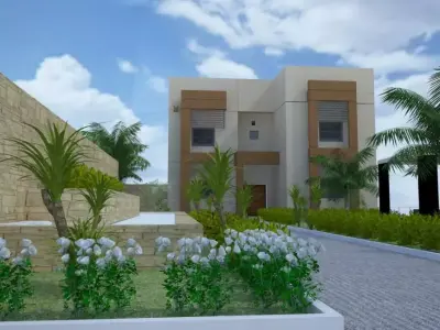Villa modern house in cyprus 3D model