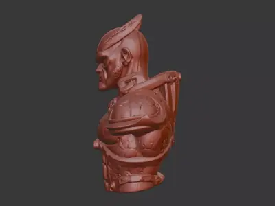 Guyver Head Bust 3D Model - STL Printable Sci-Fi Robot 3D print model