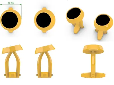 Button Earring 3D print model