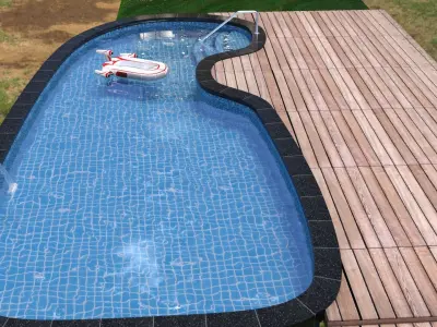 Pool in the garden 3D model