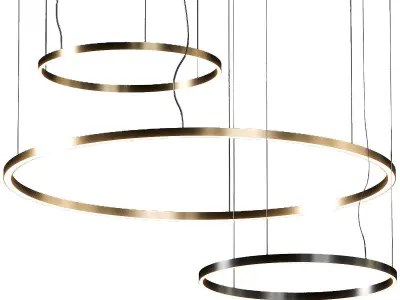 Linea Light Group Tour Slim Pendant Lamps 3D model