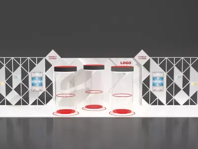 VR POD with ABSTRACT WALL 3D model