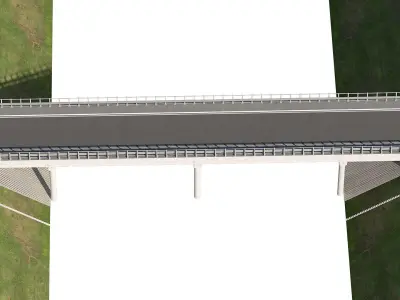 Road bridge one lane 01 3D model