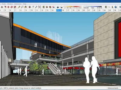 Sketchup Shopping Center A6 3D model