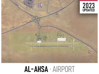 Hofuf Airport Low-poly 3D model