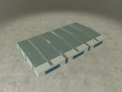 EDDB Hangar 5 Low-poly 3D model