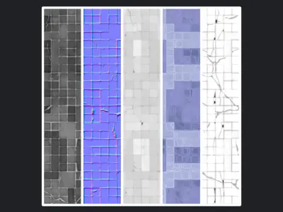 Stylized Floor Tiles Material 11 Texture