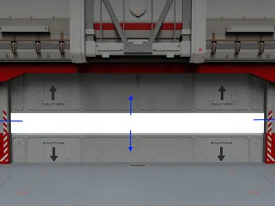 Sci-fi door collection 1 3D model