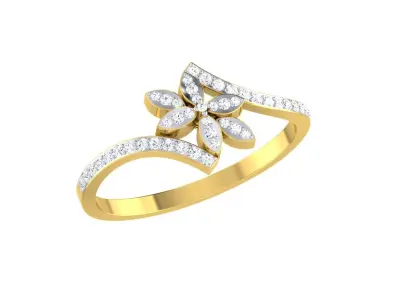 Solitaire Engagement Ring 3dm STL OBJ FBX Render Details 3D print model buy
