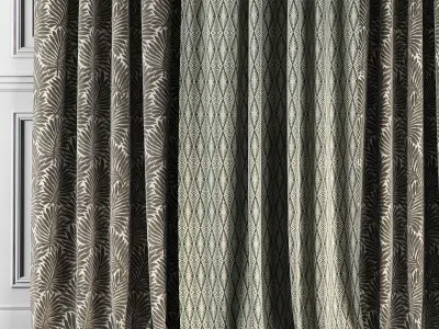 Curtain Set 64 3D model