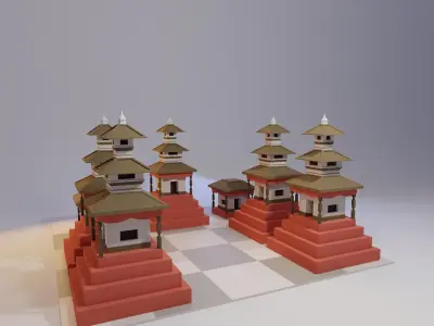 Landmarks of the world N to O Low-poly 3D model