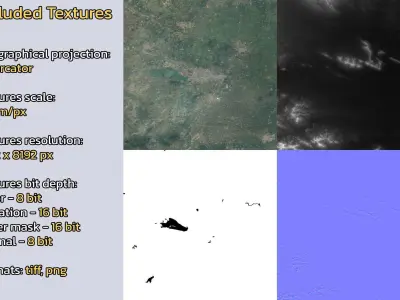 Pingdingshan China City Landscape 3D Model 3D model