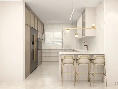 model of a house in a modern classic  3D model