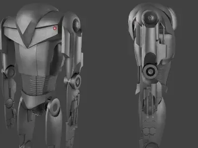 Super battle droid B2 Star Wars Low-poly 3D model