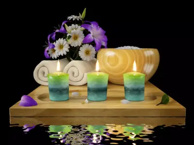 SPA CANDLES 3D model