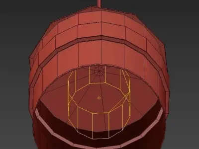 BAMBA drum pendant light with shade 3D model