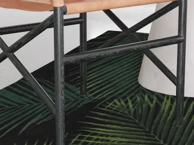 Loft Dining Leather chair set 3D model