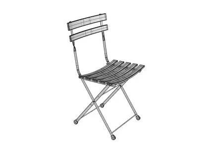 Bistro table and chairs 3D model