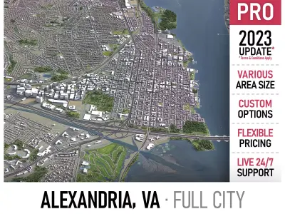 Alexandria  Low-poly 3D model