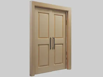 Pocket door model Low-poly 3D model