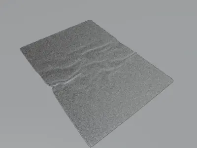 Brown Floral Rug 3D model