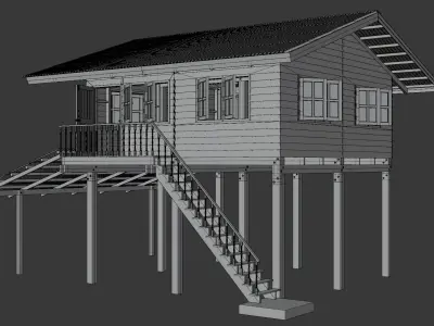 Thai House-Type 01 3D model