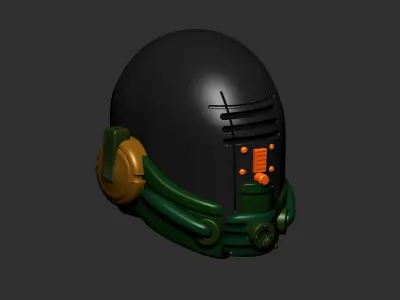 helmet high poly sculpt 3d printable ver 7 3D model 3D model 184