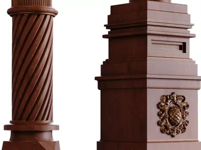 morrocon column  939 Low-poly 3D model